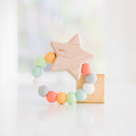Star Charm Silicone + Wood Teether - Bannor Toys