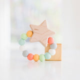 Star Charm Silicone + Wood Teether - Bannor Toys
