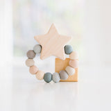 Star Charm Silicone + Wood Teether - Bannor Toys