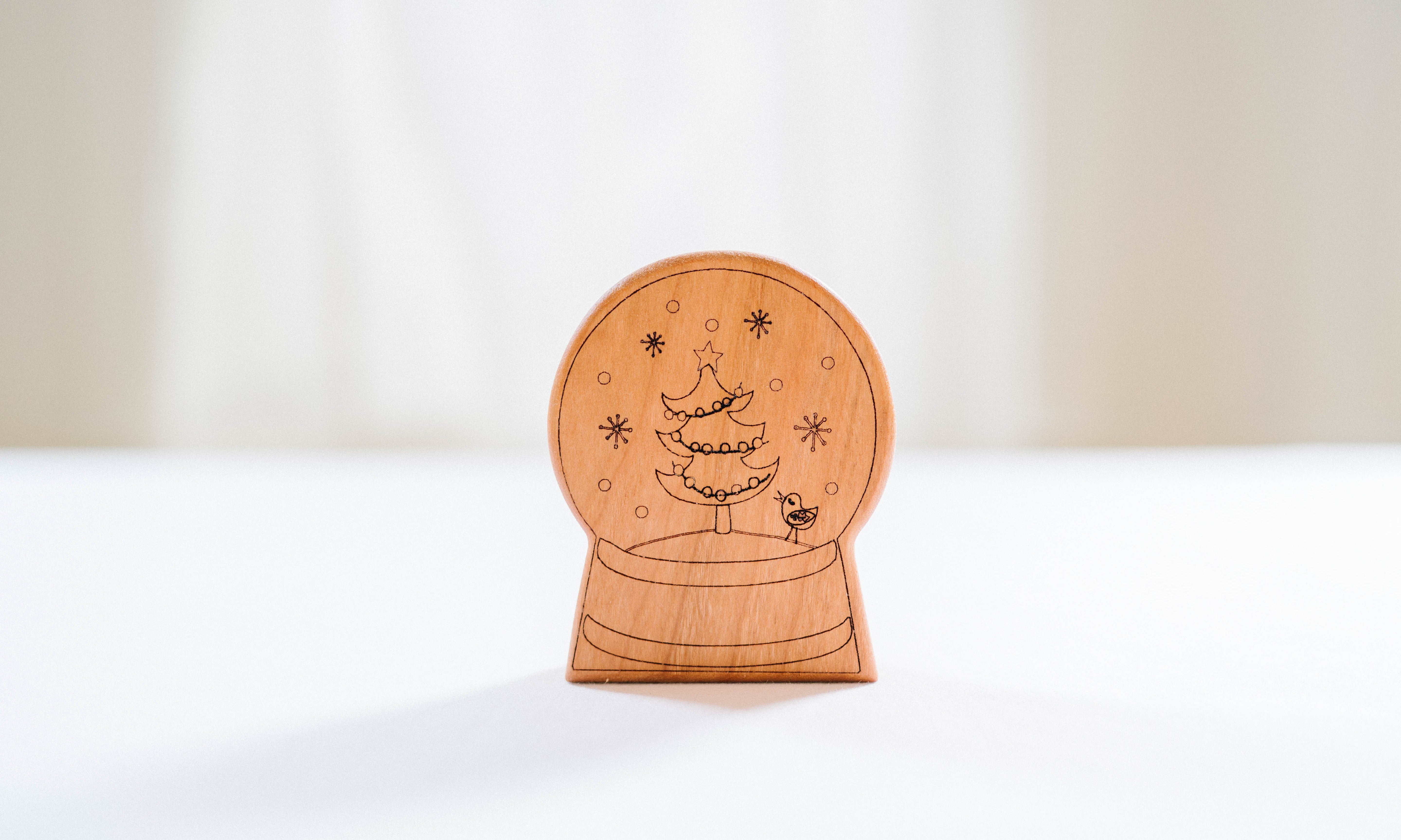 Snow Globe Wooden Baby Rattle - Bannor Toys