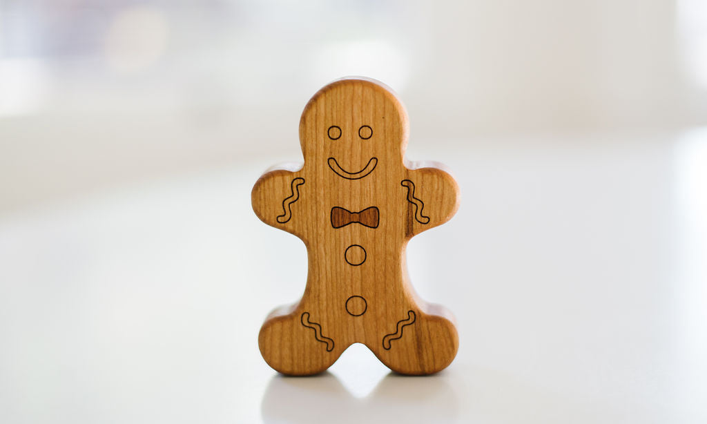 Gingerbread Wooden Baby Rattle - Bannor Toys
