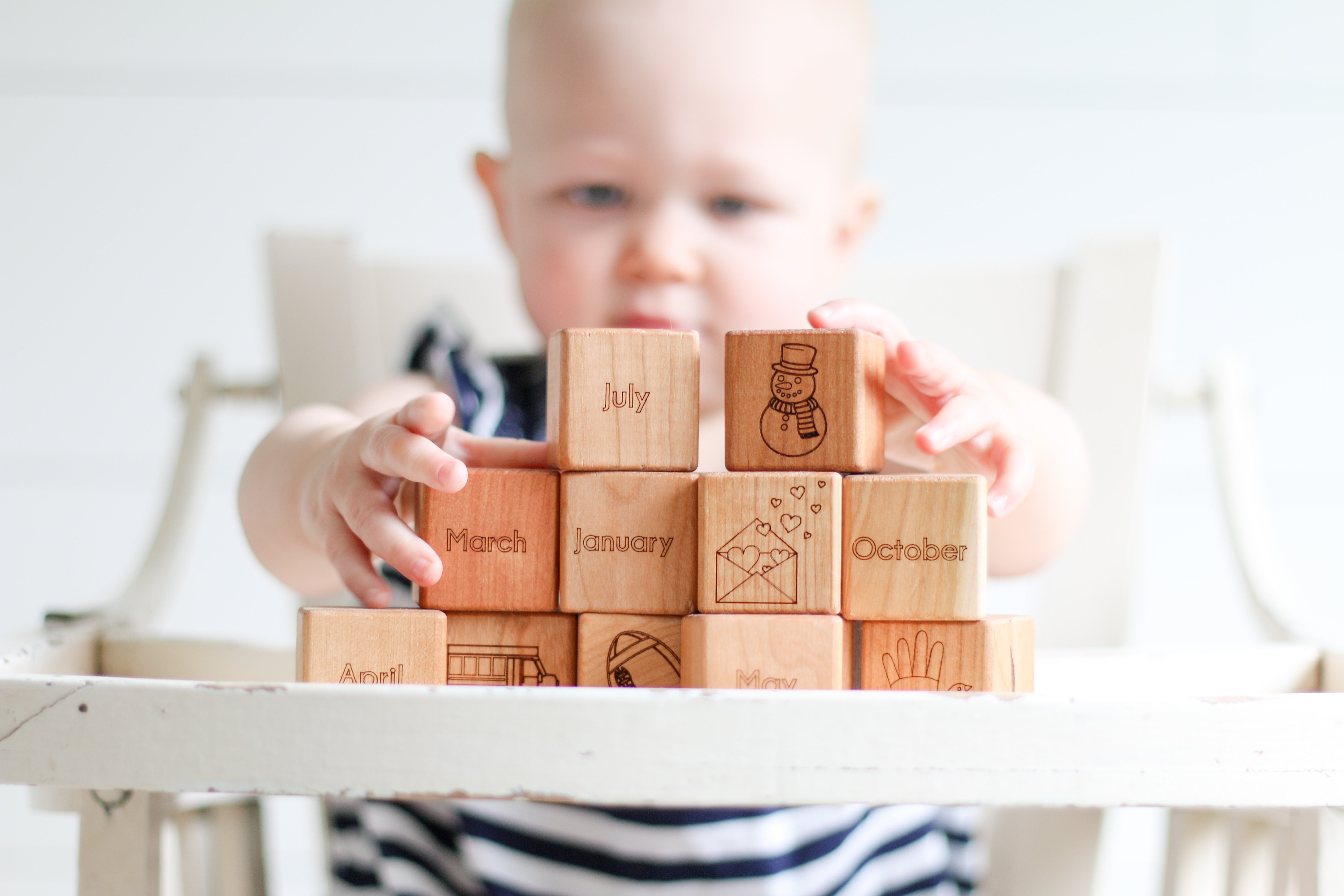 Wooden Calendar Month Blocks - Bannor Toys
