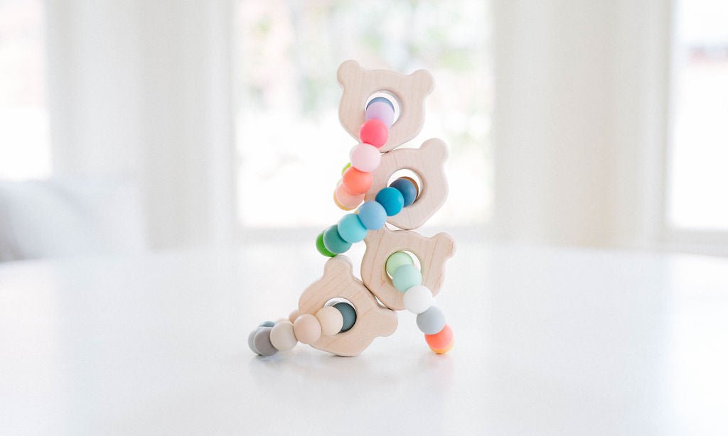 Mini Bear Wooden Baby Teether - Bannor Toys