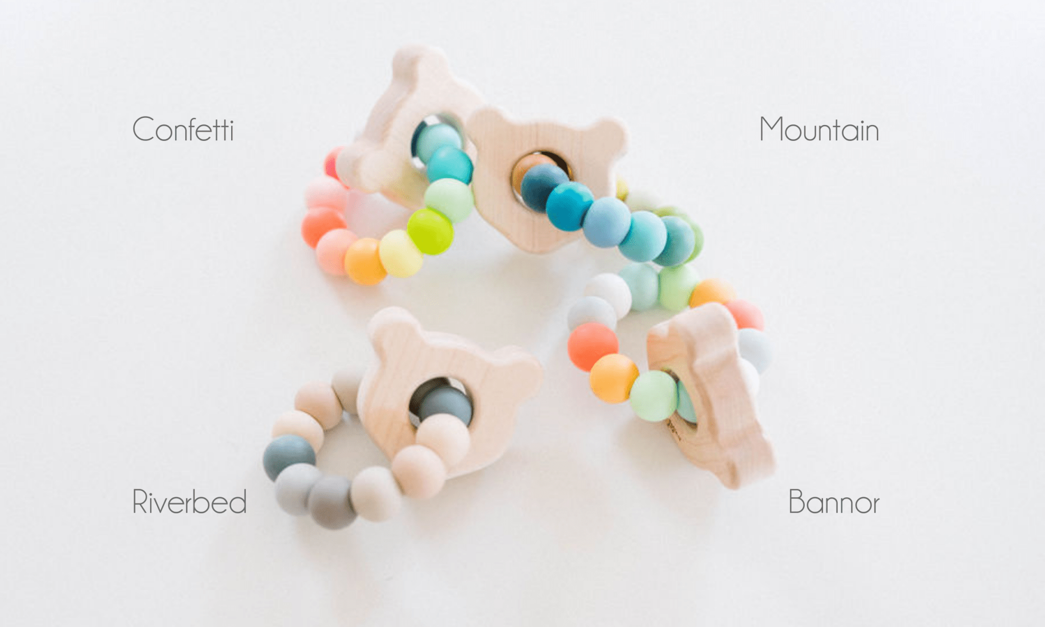 Mini Bear Wooden Baby Teether - Bannor Toys