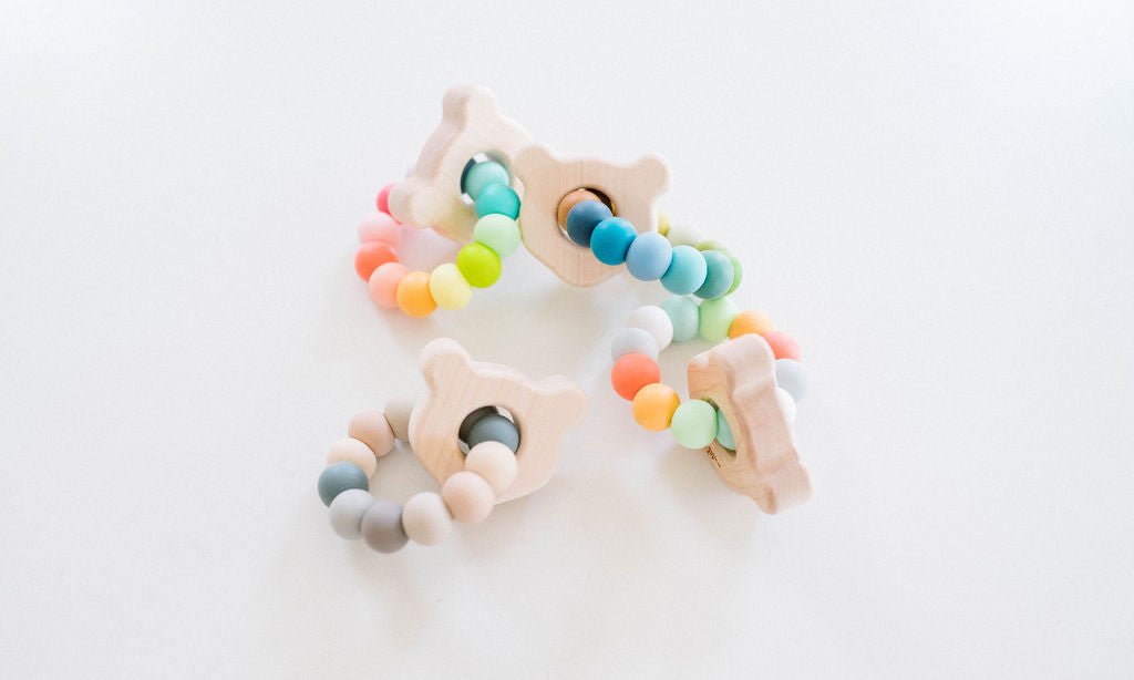 Mini Bear Wooden Baby Teether - Bannor Toys