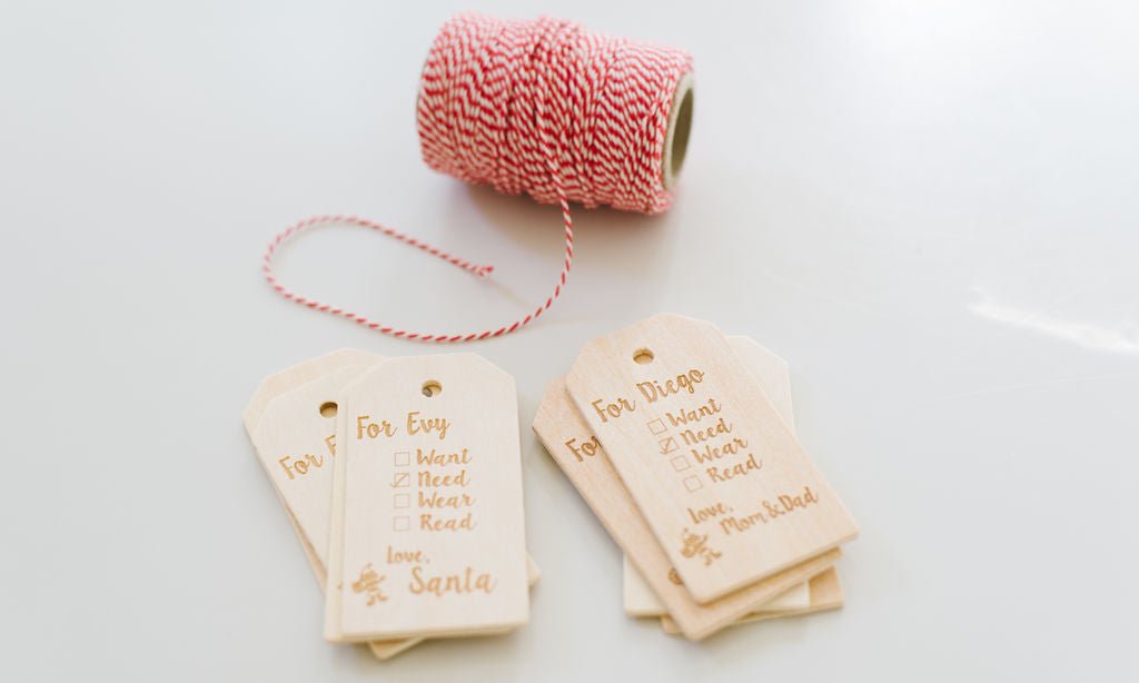 Reusable Need, Want, Read, Wear Gift Tags - Bannor Toys