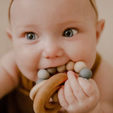 Saturn Ring Wooden Baby Teether - Bannor Toys