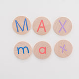 Wooden Alphabet Coins, Uppercase & Lowercase Set - Bannor Toys