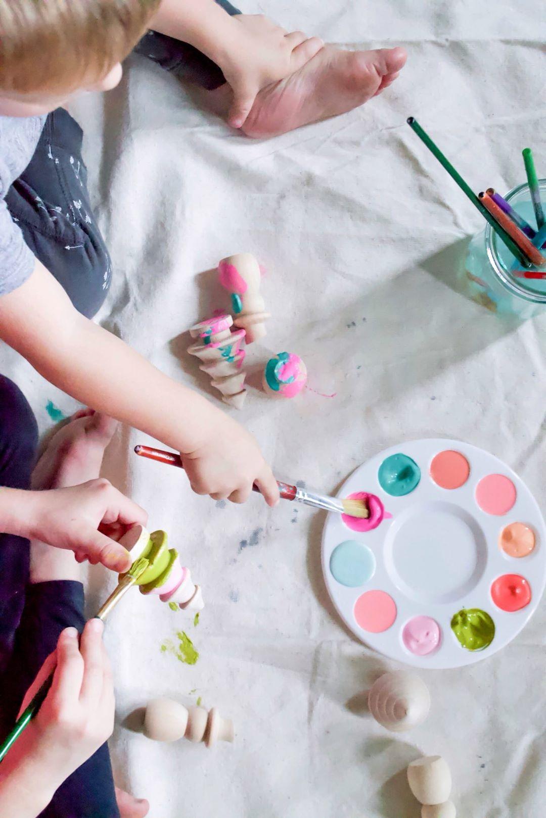 Wooden Paintables - Snowmen + Trees - Bannor Toys