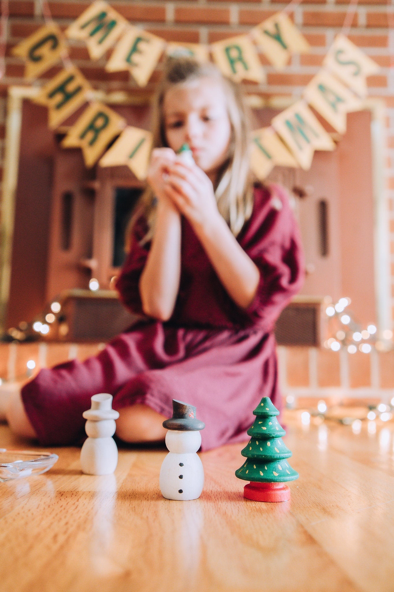 Wooden Paintables - Snowmen + Trees - Bannor Toys