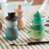 Wooden Paintables - Snowmen + Trees - Bannor Toys