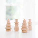 Wooden Paintables - Snowmen + Trees - Bannor Toys