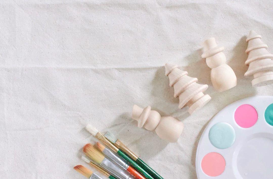 Wooden Paintables - Snowmen + Trees - Bannor Toys