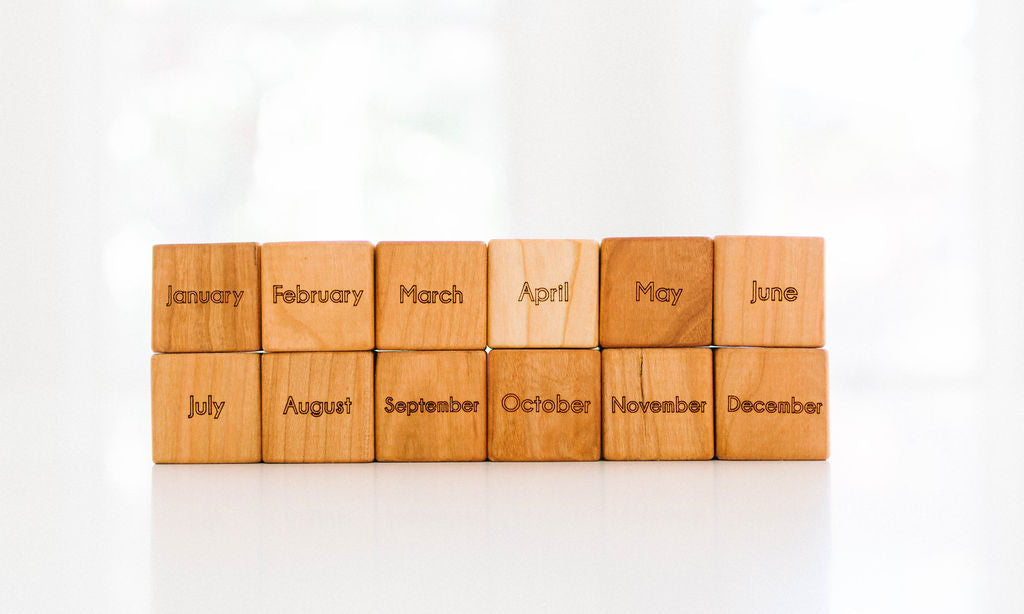 Wooden Calendar Month Blocks - Bannor Toys