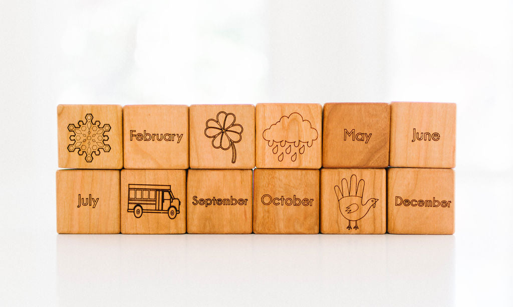 Wooden Calendar Month Blocks - Bannor Toys