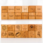 Wooden Calendar Month Blocks - Bannor Toys