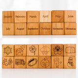 Wooden Calendar Month Blocks - Bannor Toys