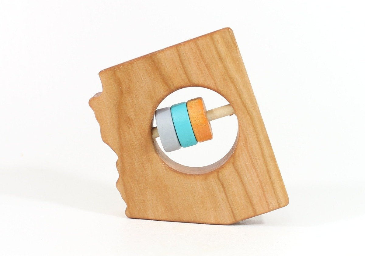 Arizona State Wooden Baby Rattle™ - Bannor Toys