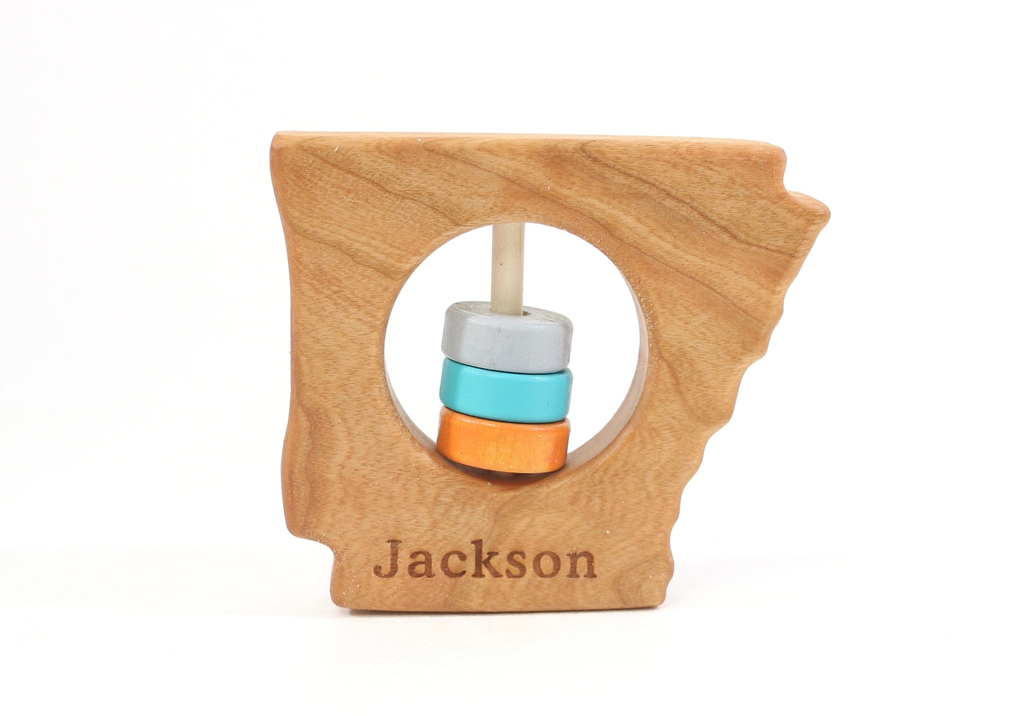 Arkansas State Wooden Baby Rattle™ - Bannor Toys