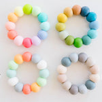 Bunny Wooden Grasping Toy with Teething Beads - Bannor Toys