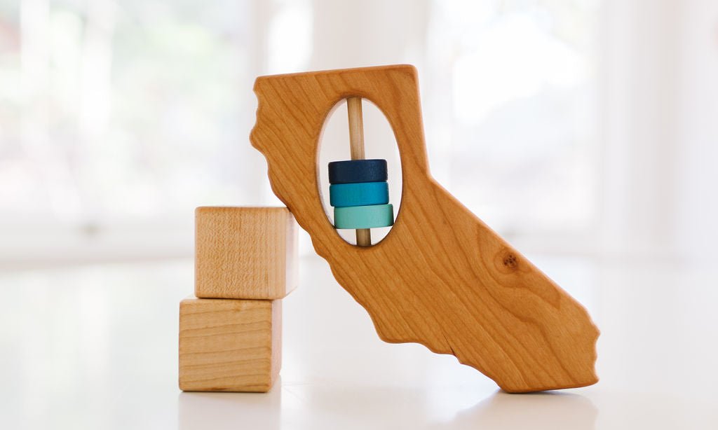 California State Wooden Baby Rattle™ - Bannor Toys