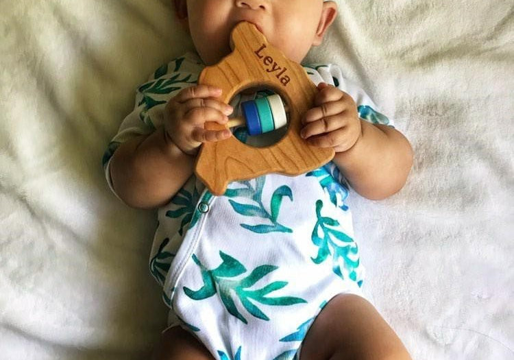 Hawaii State Big Island Wooden Baby Rattle™ - Bannor Toys