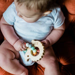 Hedgehog Wooden Baby Grasping Toy with Teething Beads - Bannor Toys