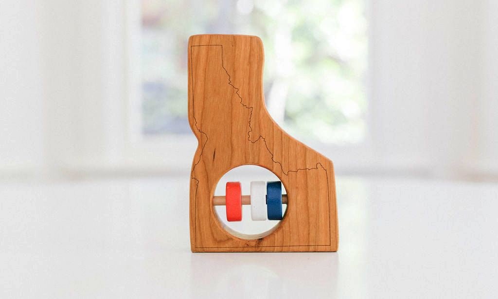 Idaho State Wooden Baby Rattle™ - Bannor Toys