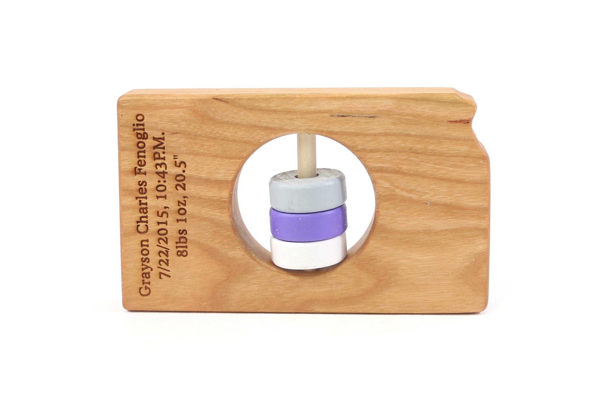 Kansas State Wooden Baby Rattle™ - Bannor Toys
