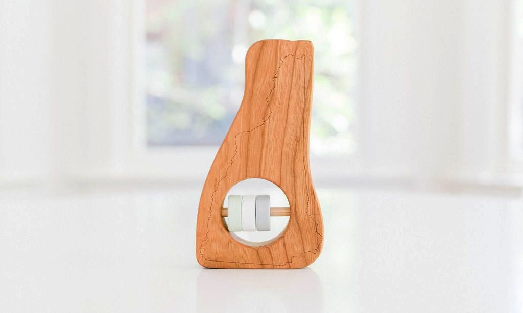 New Hampshire State Wooden Baby Rattle™ - Bannor Toys