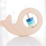 Whale Wooden Baby Rattle - Bannor Toys