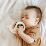 Whale Wooden Baby Rattle - Bannor Toys