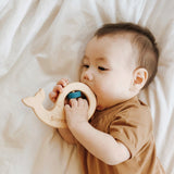 Whale Wooden Baby Rattle - Bannor Toys